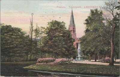 AMSTERDAM - Fontein. Vondelpark