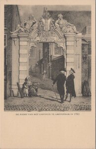 AMSTERDAM - De Poort van het Gasthuis te Amsterdam in 1793