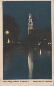 AMSTERDAM - De Prinsengracht met Westertoren