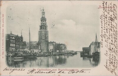 AMSTERDAM - De Oude Schans met Montelbaanstoren