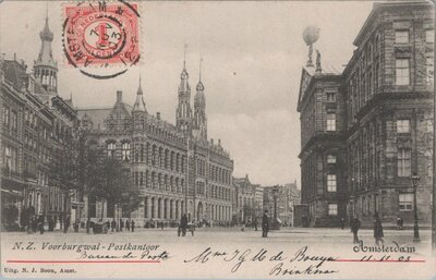 AMSTERDAM - N. Z. Voorburgwal - Postkantoor