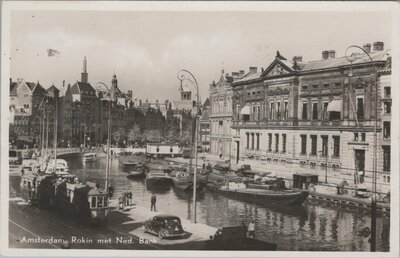 AMSTERDAM - Rokin met Ned. Bank