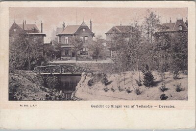 DEVENTER - Gezicht op Singel van af 't eilandje