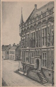 KAMPEN - Oude Stadhuis met Trapgevel Kampen Opgetrokken 1345-1350
