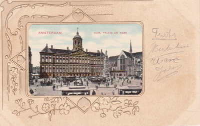 AMSTERDAM - Dam, Paleis en Kerk