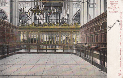 AMSTERDAM - Koor met Koperhek in de Nieuwe Kerk te Amsterdam