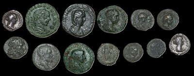 Ancient Coin Lot – 13 Coins incl. 2 Silver Denarii – Greek, Roman & Byzantine