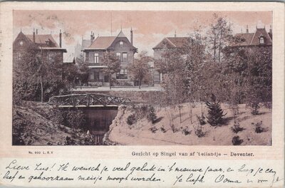 DEVENTER - Gezicht op Singel van af 't eilandje