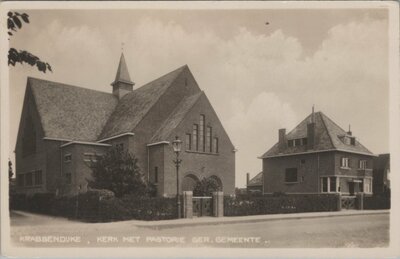 KRABBENDIJKE - Kerk met Pastorie der Gemeente