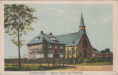 KRABBENDIJKE - Geref. Kerk met Pastorie