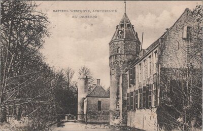 DOMBURG - Kasteel Westhove, achterzijde bij Domburg