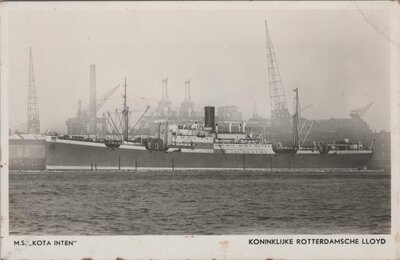 NEDERLAND - M.S. Kota Inten. Koninklijke Rotterdamsche Lloyd
