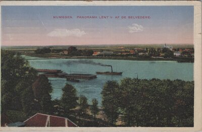 NIJMEGEN - Panorama Lent v. af de Belvedere