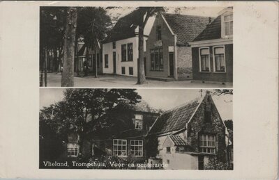 VLIELAND - Trompshuis, Voor en achterzijde