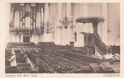 STEENWIJK - Interieur Ned. Herv. Kerk