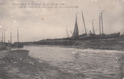 KRABBENDIJKE - Watervloed in Zeeland op 12 Maart 1906
