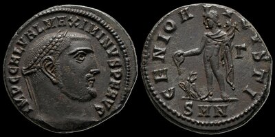 Maximinus II. AD 310-313. Æ Follis 20mm, 5.05 g. Nicomedia