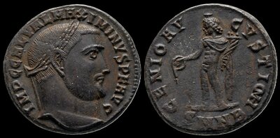 Maximinus II. AD 310-313. Æ Follis 21mm, 5.82 g. Nicomedia