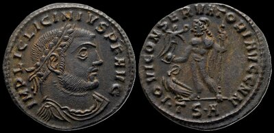 Licinius I. AD 308-324. Æ Follis 24mm, 3.93g. Thessalonica