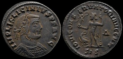 Licinius I. AD 308-324. Æ Follis 23mm, 3.49 g. Siscia