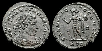 Constantine I. AD 307/310-337. Æ Follis 21mm, 2.91 g. Treveri Sol
