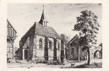 BRONKHORST - Herv. Kapel, prent van J. de Beyer