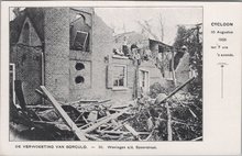 BORCULO - Verwoesting van Borculo 10 Augustus 1925, Woningen a/d. Spoorstraat