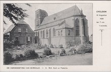 BORCULO - Verwoesting van Borculo 10 Augustus 1925, R. K. Kerk en Pastorie