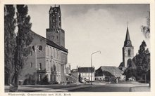WINTERSWIJK - Gemeentehuis met N. H. Kerk