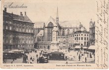 AMSTERDAM - Dam met Paleis en Nieuwe Kerk