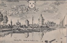 VIANEN - Gezicht op Vianen in 1674