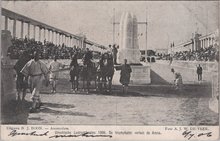 UTRECHT - Utrechtsche Lustrumfeesten 1906. De triumphator verlaat de Arena