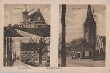 MAARTENSDIJK - Meerluik Molentje, Gemeentehuis en Herv. Kerk