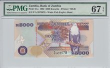 ZAMBIA-P.41a-5000-Kwacha-1992-PMG-67-EPQ