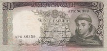 PORTUGAL P.167b - 20 Escudos 1964 AU