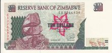 ZIMBABWE P.6 - 10 dollars 1997 UNC