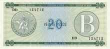 CUBA PFX.9 - 20 Pesos ND 1985 UNC