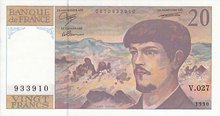 FRANCE P.151d - 20 Francs 1990 XF