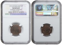 GELDERLAND-Duit-1760-NGC-AU-DETAILS