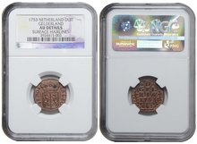 GELDERLAND-Duit-1753-NGC-AU-DETAILS