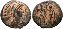 Honorius. AD 393-423. Æ 17mm, 2.12 g. Nicomedia