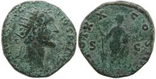 Antoninus Pius. AD 138-161. Æ Dupondius 25mm, 11.68 g. Rome
