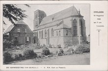 BORCULO - De Verwoesting van Borculo. R.K. Kerk en Pastorie