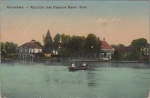 KOUDEKERK - Rijngezicht met Pastorie Geref. Kerk