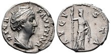 Diva Faustina Senior. Died AD 140/1. AR Denarius 18mm, 3.52 g. Rome