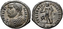Licinius I. AD 308-324. Æ Follis 20mm, 3.45 g. Cyzicus
