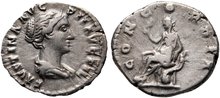 Faustina Junior. Augusta, AD 147-175. AR Denarius 17mm, 3.32 g. Rome
