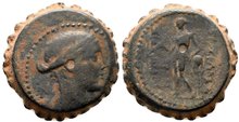 Seleukid Empire. Seleukos IV Philopator. 187-175 BC. Serrate Æ 22mm, 11.68 g.