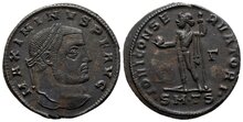 Maximinus II. AD 310-313. Æ Follis 23mm, 5.07 g. Thessalonica