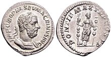 Macrinus. AD 217-218. AR Denarius 20mm, 2.68 g. Rome